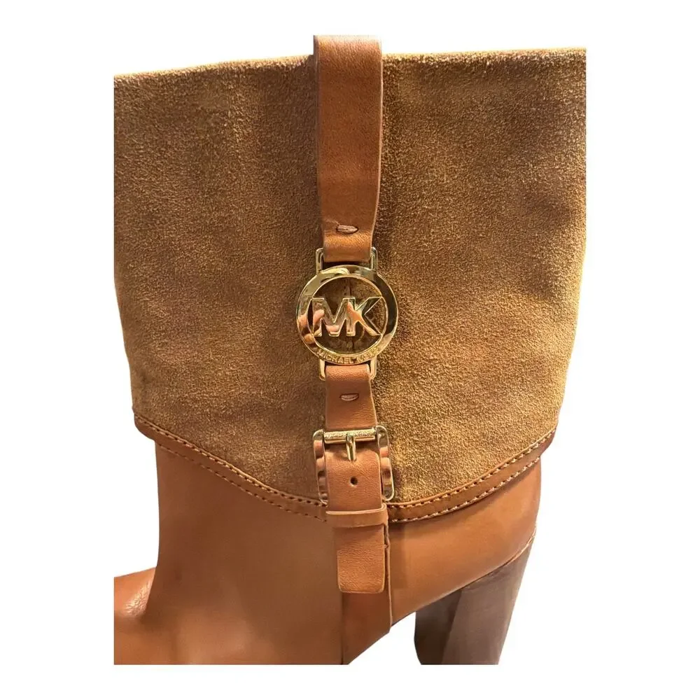 Michael Kors Women’s Size 8.5 Fulton Brown Leather Boots